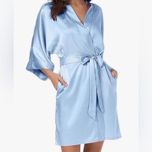 COPY - SIORO Women's Satin Robe Silk Kimono Bathrobe for Bride Bridesmaids